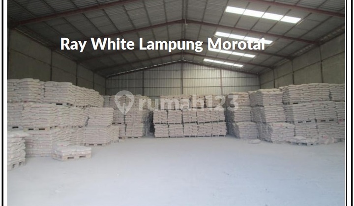 Gudang besar dipinggir baypass jln. raya hajimena natar dengan Lt  66.500 meter (6,7 hektar) Lb 7.500 meter (7 gudang)