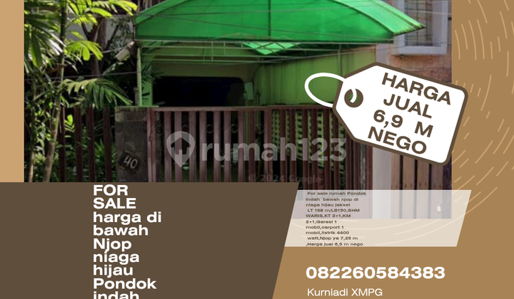 Di.jual.rumah Bawah Njop.di.niaga Hijau Pondok.indah Jaksel
