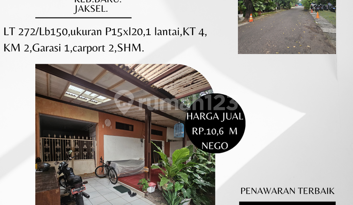 For Sale Quick Price Drop Again; Selling at a Loss Old House Land Included in Keb..baru.jaksel Complex
