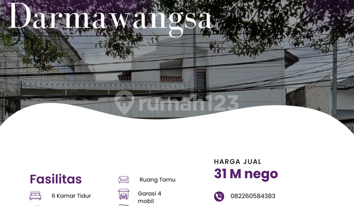 Di.jual Rumah Hitung Tanah Di.jln.darmawangsa Kebayoran Baru Jaksel