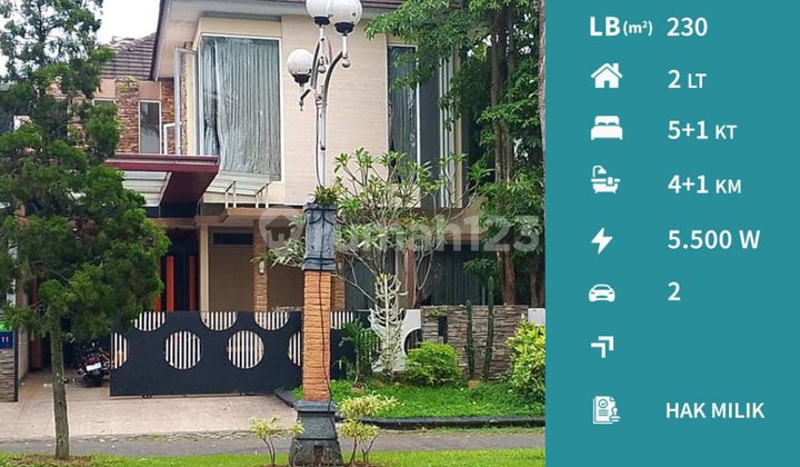 Rumah Furnish Mewah di Permata Jingga Soekarno Hatta Malang