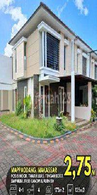 Rumah Mewah Mappaodang Makassar. Tanah 10x14 Sudut. Kamar 4+1. 1