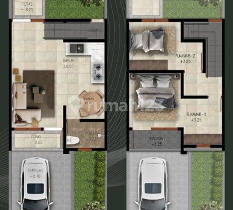 Rumah 2 Lantai Ciputat Pinggir Jalan Besar 2