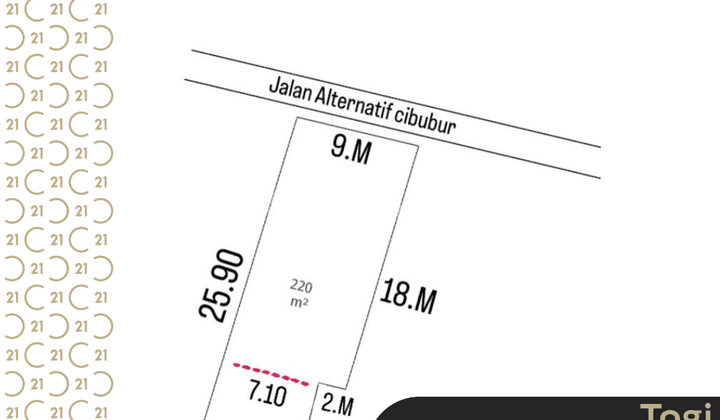 Dijual Tanah Di Pinggir Jalan Alternatif Cibubur 1