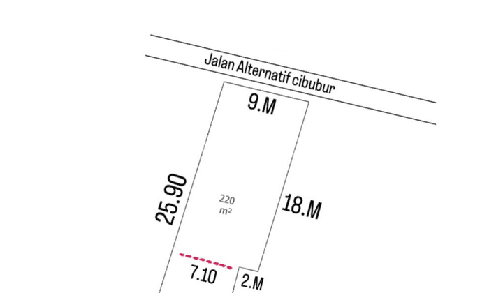 Dijual Tanah Di Pinggir Jalan Alternatif Cibubur 2