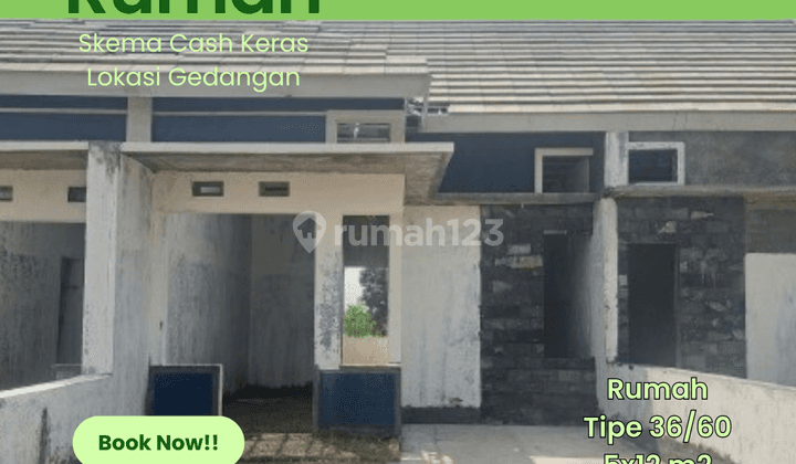 Rumah Baru Finishing 1 Atau 2 Bulan di Gedangan Dijual Cash Keras 1