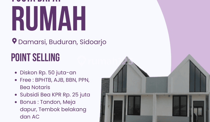 Kredit Perumahan Desain Scandinavian Lokasi Damarsi Kec. Buduran 1