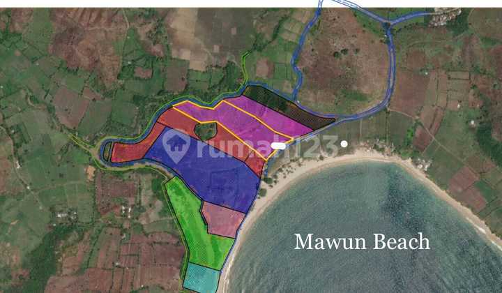 Pantai Mawun Lombok. 2,5jt/m. Shm. Nego. Hadap Selatan.