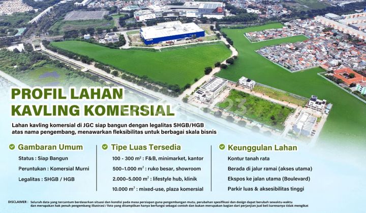 Dijual Kavling Komersial Siap Bangun Luas Mulai 500M2 Sd 10.000M2 di District Center Jakarta Garden City Dijual Kavling Komersial Siap Bangun Luas Mulai 500M2 Sd 10.000M2 di District Center Jakarta Garden City