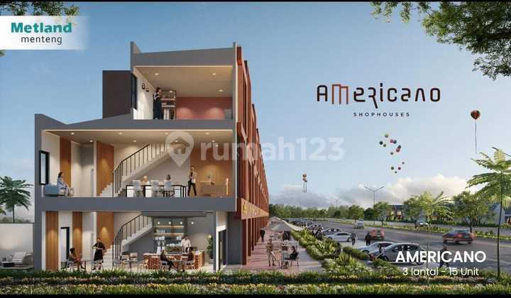 Dijual Ruko Americano 3 Lantai di Boulevard Metland Jakarta Timur