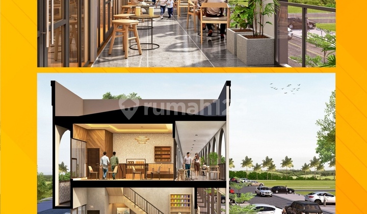 For Sale: 2-Story Soho Shop House for 2 Different Businesses in Jakarta Garden City. 2