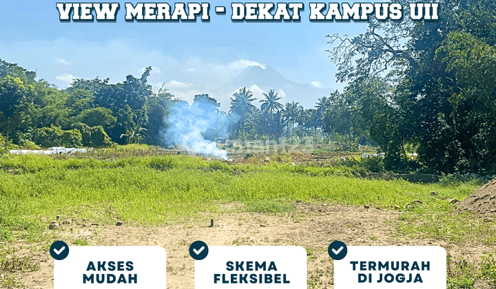 Dijual Tanah Kaveling 1 Jutaan 8 Menit Uii Pusat Shmp Siap Bangun 1