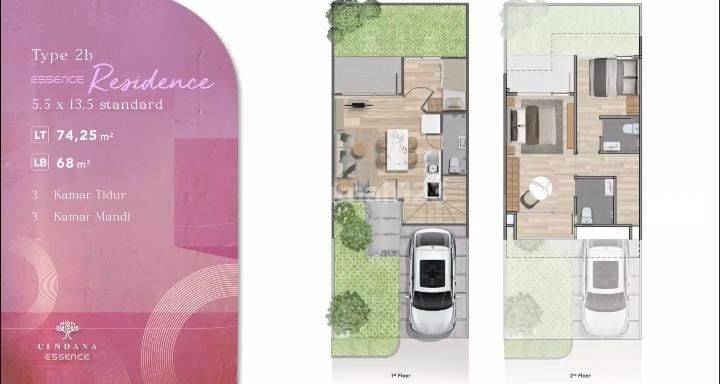 Wow tanpa DP dapat Rumah 2 Lantai hanya di Cendana essence  4