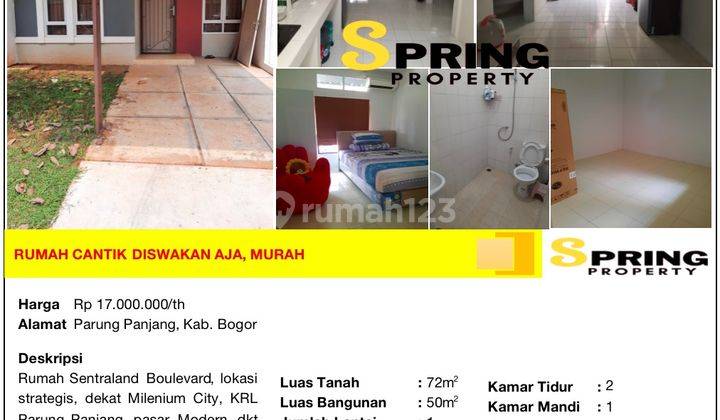 Rumah Murah Sentraland Paradise Stasiun Parung Panjang Bogor 2