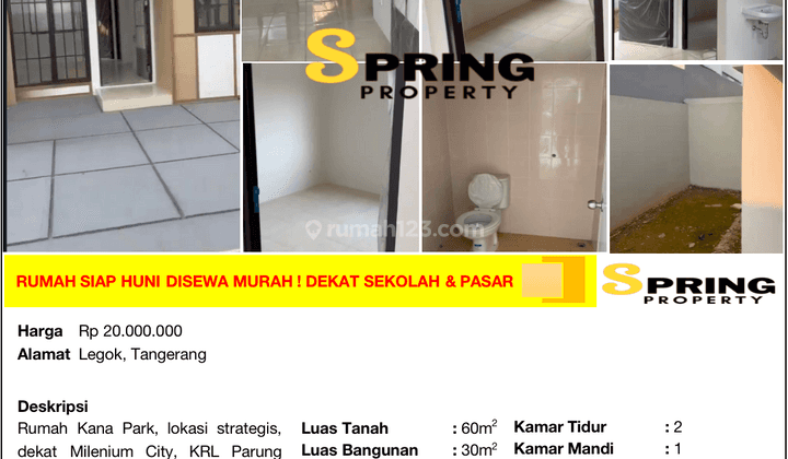 Rumah di Kana Park Siap Huni Dekat Stasiun Pasar Legok Tangerang 2