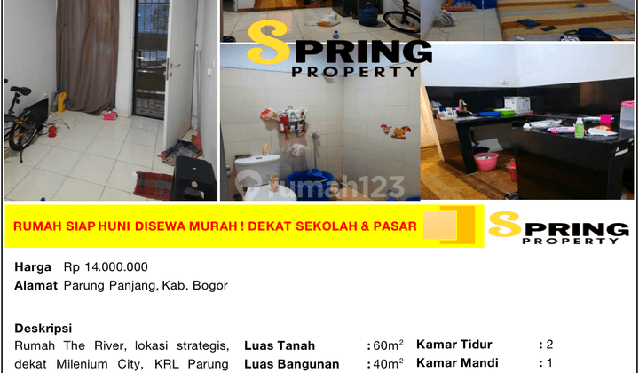 Rumah Murah di The River Siap Huni Dekat Stasiun Parung Panjang  2
