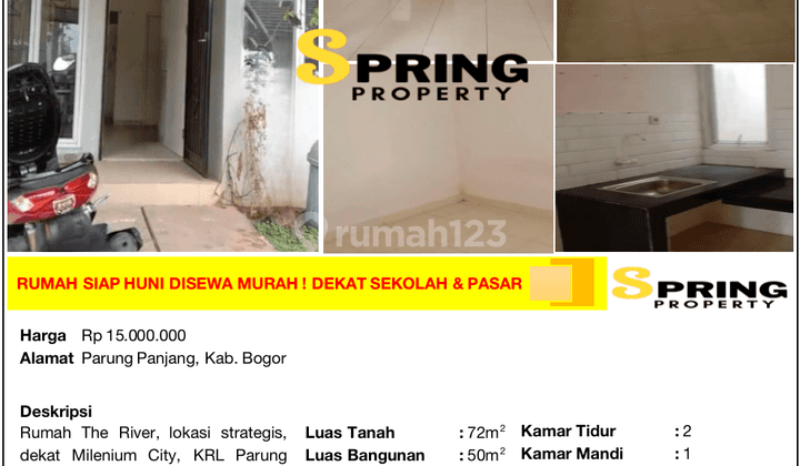 Rumah Murah di The River Siap Huni Dekat Stasiun Parung Panjang 2