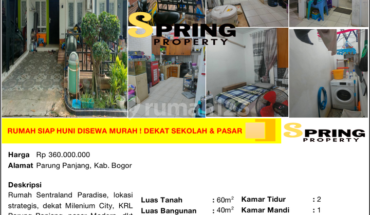 Rumah Murah di Sentraland Siap Huni Dekat Stasiun Parung Panjang 2