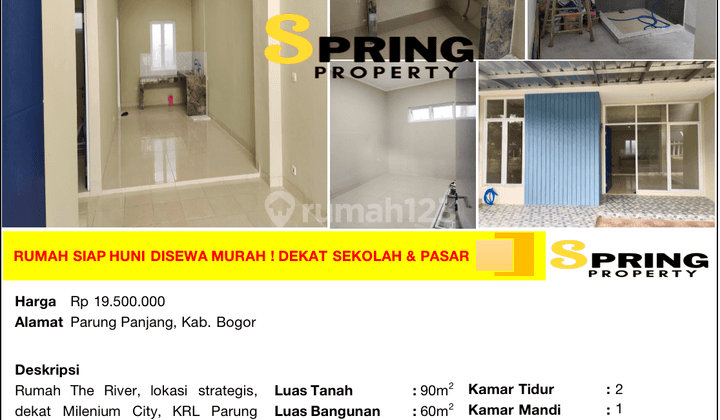 Rumah Murah di The River Siap Huni Dekat Stasiun Parung Panjang 2