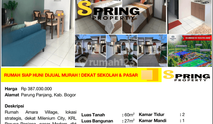 Rumah Murah di Amara Siap Huni Dekat Stasiun Parung Panjang Bogor 2