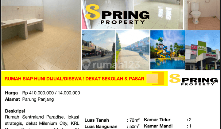 Rumah Murah di Sentraland Siap Huni Dekat Stasiun Parung Panjang 2