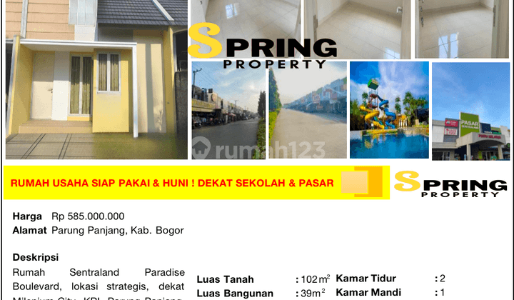 Rumah Murah Sentraland Paradise Boulevard Parung Panjang Bogor 2