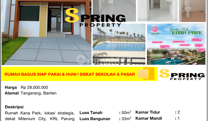 Rumah Murah di Kana Park Siap Huni Dekat Stasiun Parung Panjang 2