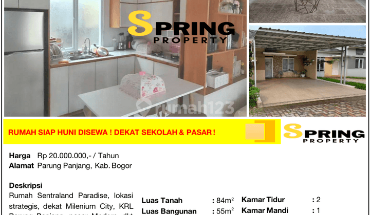 Rumah Murah Sentraland Paradise Stasiun Parung Panjang Bogor 2