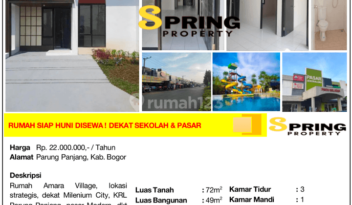 Rumah Murah di Amara Siap Huni Dekat Stasiun Parung Panjang Bogor 2