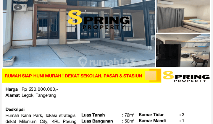 Rumah Murah di Kana Park Siap Huni Dekat Stasiun Legok Tangerang 2