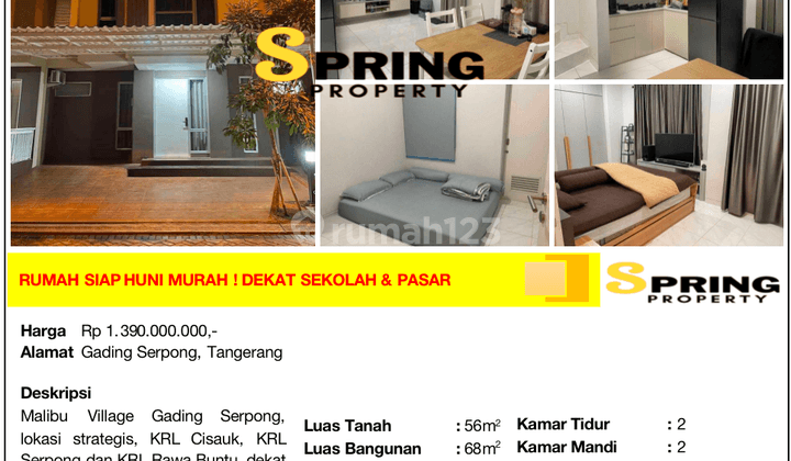 Rumah di Malibu Village Corral Gading Serpong Dekat Stasiun Bsd 2