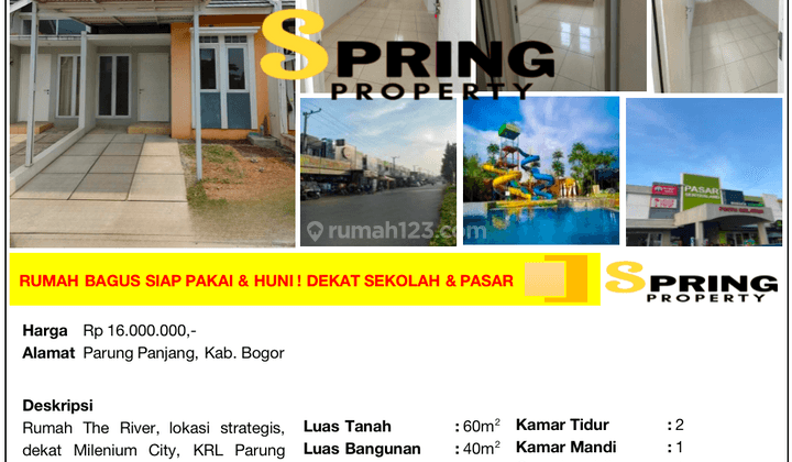 Rumah Murah The River di Dekat Stasiun Parung Panjang Bogor Legok 2