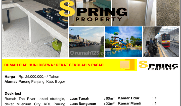 Rumah Murah The River Boulevard Stasiun Parung Panjang Bogor 1