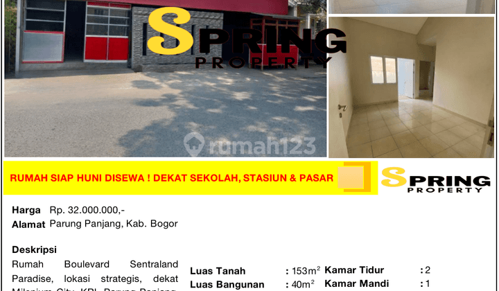 Rumah Murah di Sentraland Paradise Boulevard Parung Panjang Bogor 2