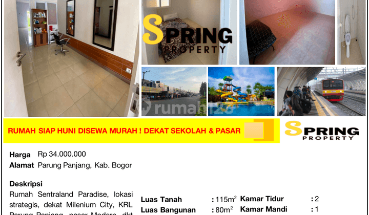 Rumah Murah di Sentraland Paradise Boulevard Parung Panjang Bogor 1