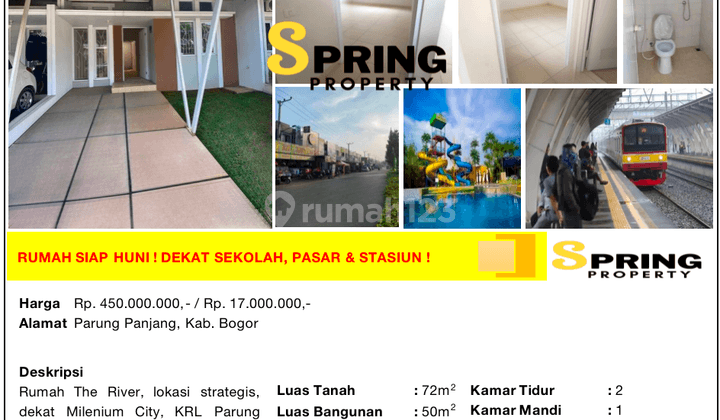 Rumah Murah The River Dekat Stasiun Parung Panjang Bogor Legok Bu 2