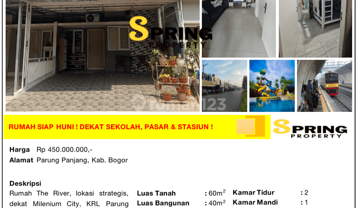 Rumah Murah The River Dekat Stasiun Parung Panjang Bogor Legok Bu 2