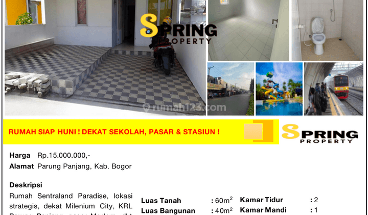 Rumah Murah Sentraland Paradise Stasiun Parung Panjang Bogor 2