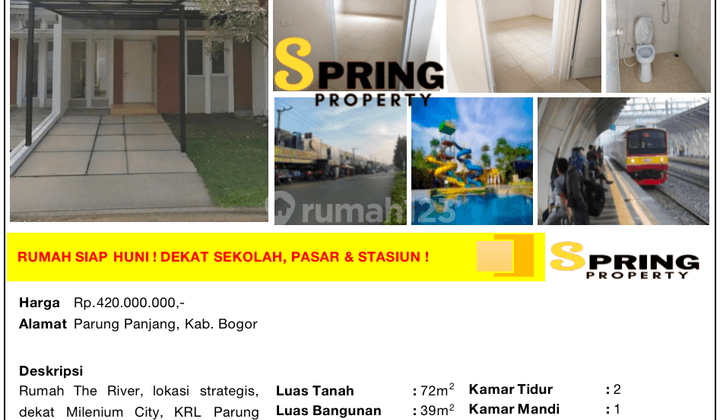 Rumah Murah di The River Dekat Stasiun Parung Panjang Bogor 2