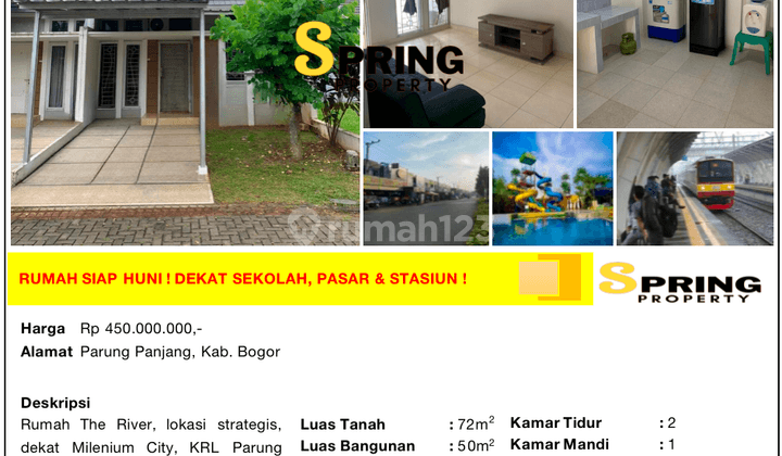 Rumah Murah The River Dekat Stasiun Parung Panjang Bogor Legok Bu 2