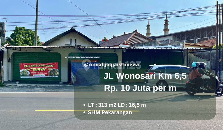 Tanah Pinggir Jalan Raya Wonosari Dekat Ring Road Bonus Ruko 1