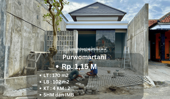 Rumah Baru 1 Lantai Dengan Tanah Luas di Purwomartani Kalasan  1