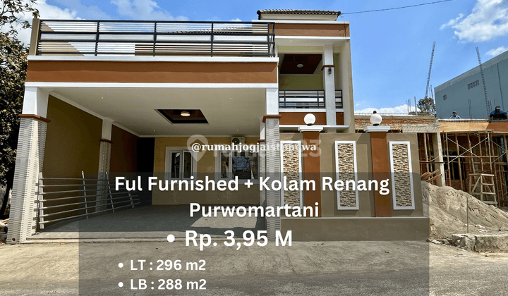 Rumah Baru Dengan Kolam Renang Full Furniture di Purwomartani  1