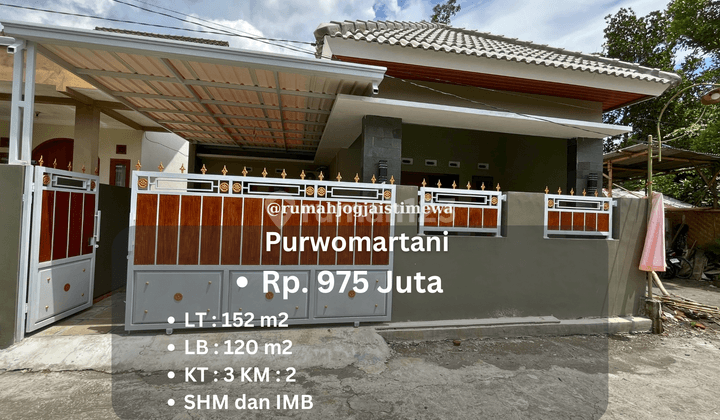 Rumah Baru 1 Lantai Dengan Tanah Luas di Purwomartani Kalasan  1