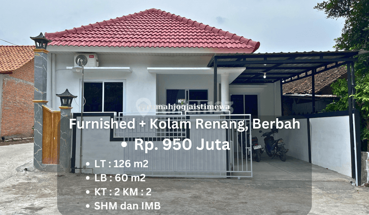 Rumah Baru Full Furniture Dengan Kolam Renang di Berbah 1