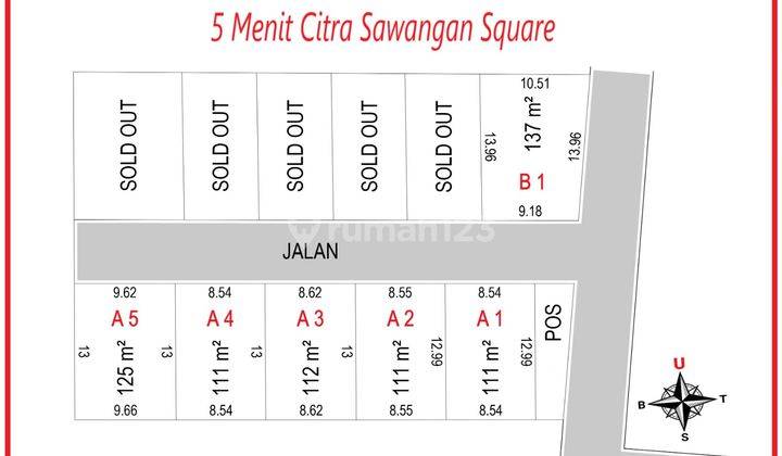 5 Menit Citra Sawangan Square, Kavling Dalam Perumahan, Siap Bangun 2