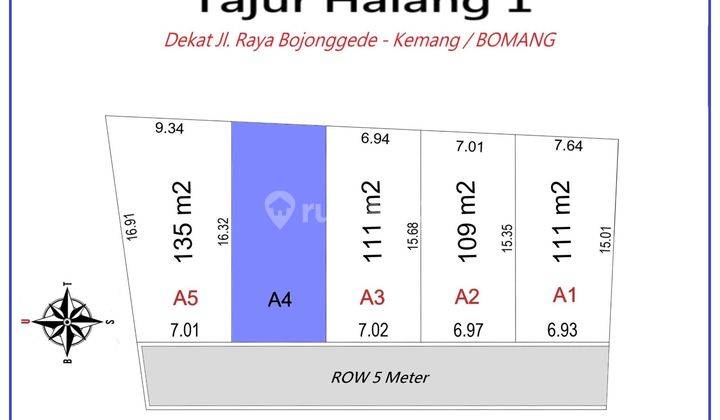 Kavling 1 Juta An M2, Dekat Pasar Parung Bogor 2