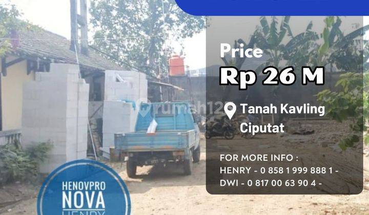 Harga Turun Mendekati Njop Kavling Ciputat Peruntukan Komersil 1