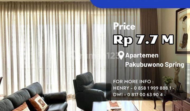 Turun Harga Pakubuwono Spring 2+1 BR Full Furnish Best View  1