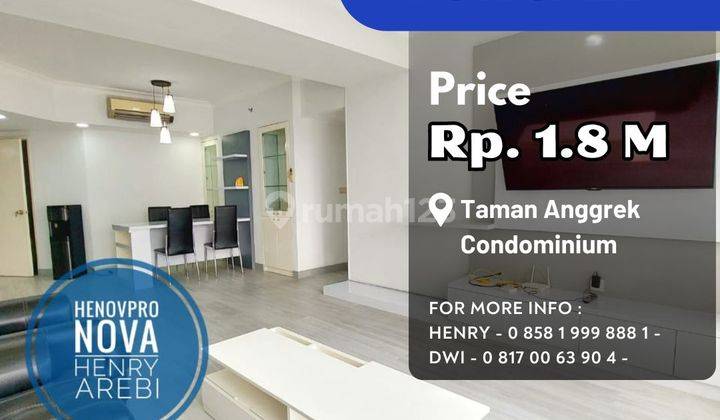 Turun Harga Taman Anggrek Condo Unit Sudut 2+1BR Best View  1